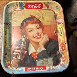VINTAGE 1950s Coca-Cola Original Serving Tray “Thirst Knows No Season”